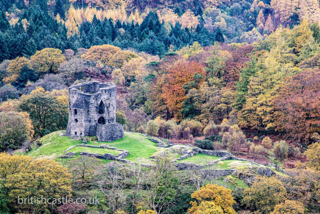Dolbadarn Castle in autumn