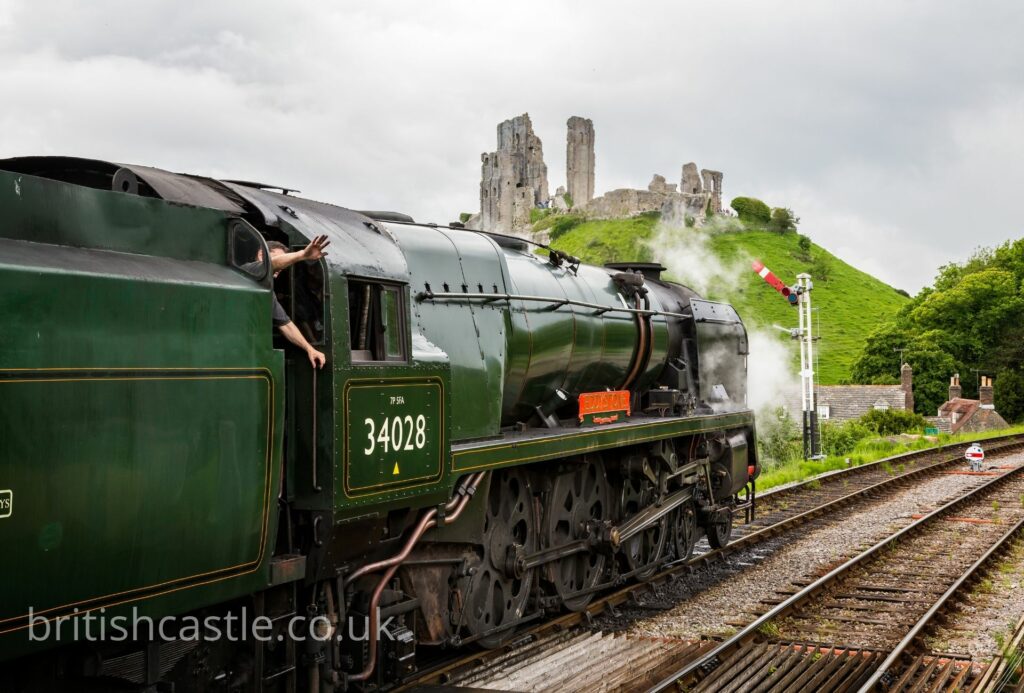 Steam train near Corfe Castle
